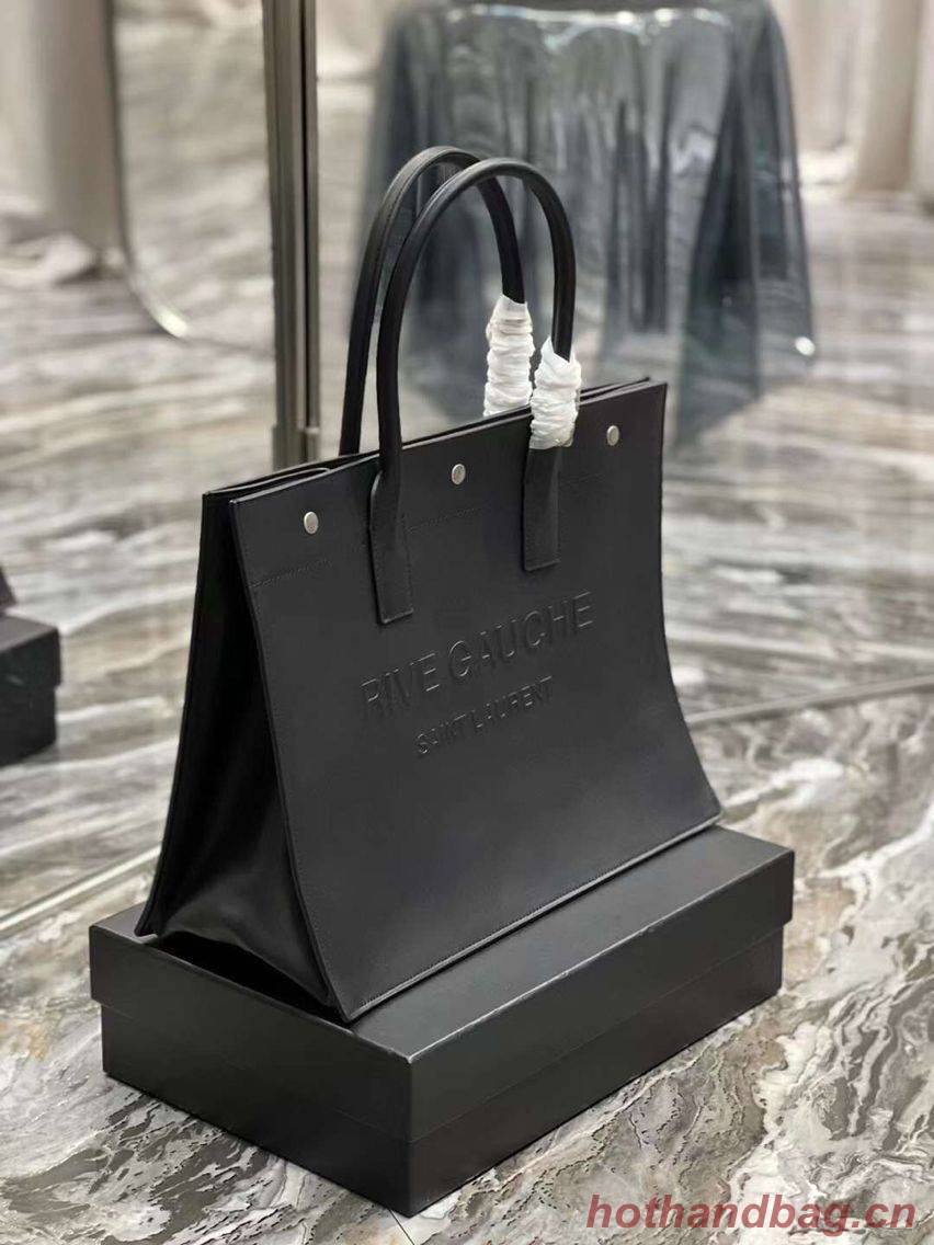 Yves Saint Laurent Calf leather shopping bag Y677481 black Yves Saint Laurent Calf leather shopping bag Y677481 black