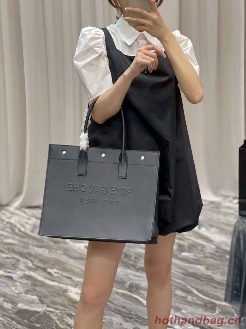 Yves Saint Laurent Calf leather shopping bag Y677481 black Yves Saint Laurent Calf leather shopping bag Y677481 black