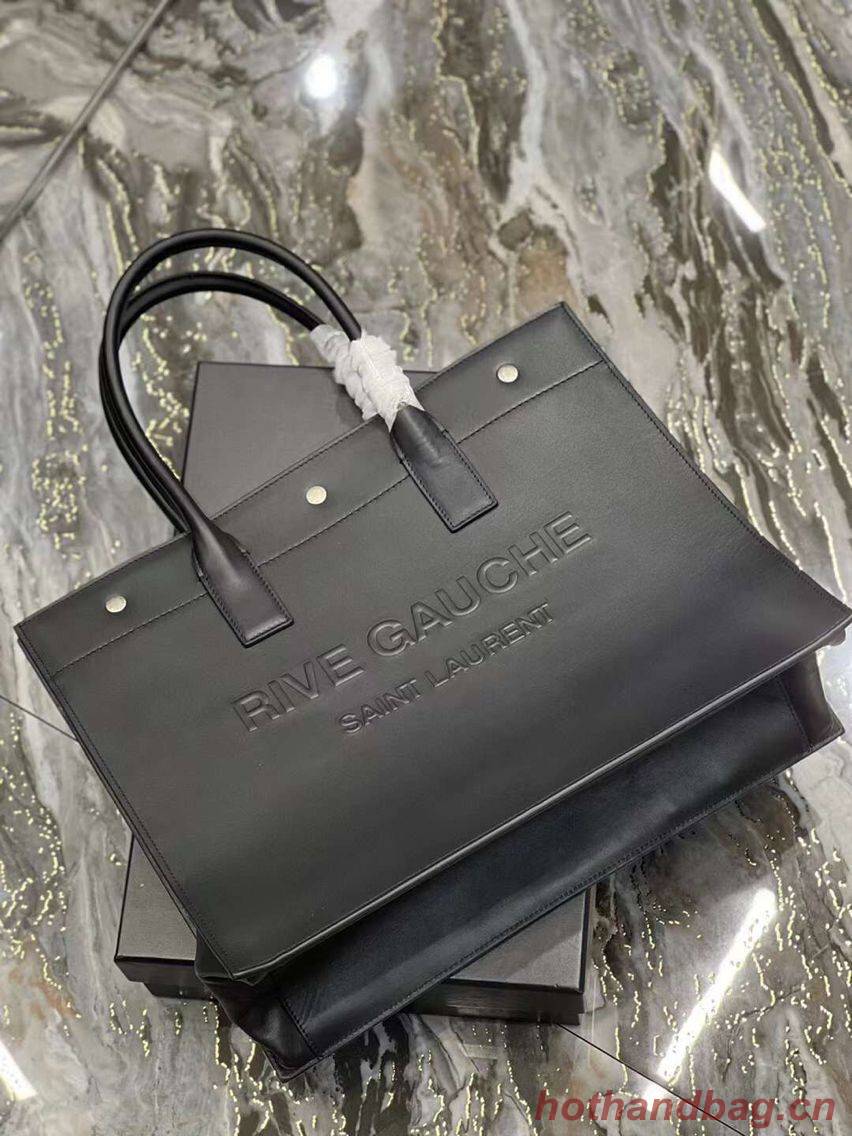 Yves Saint Laurent Calf leather shopping bag Y677481 black Yves Saint Laurent Calf leather shopping bag Y677481 black