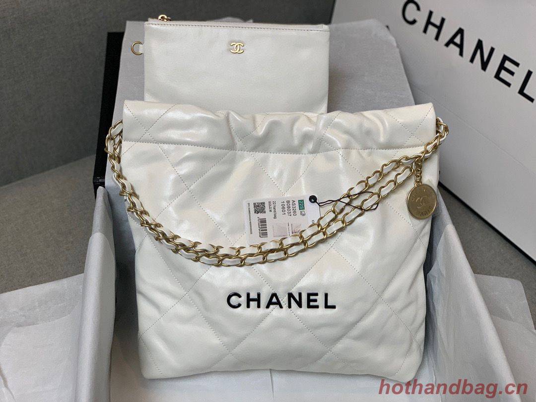 Chanel Calf leather shopping bag AS3261 White Chanel Calf leather shopping bag AS3261 White