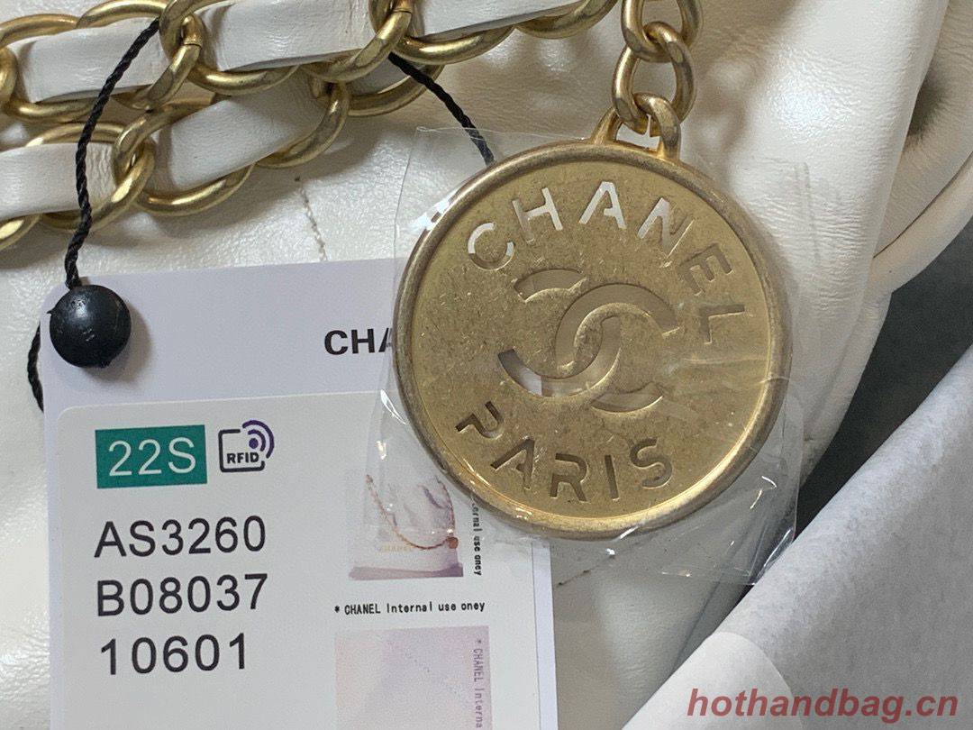 Chanel Calf leather shopping bag AS3261 White Chanel Calf leather shopping bag AS3261 White