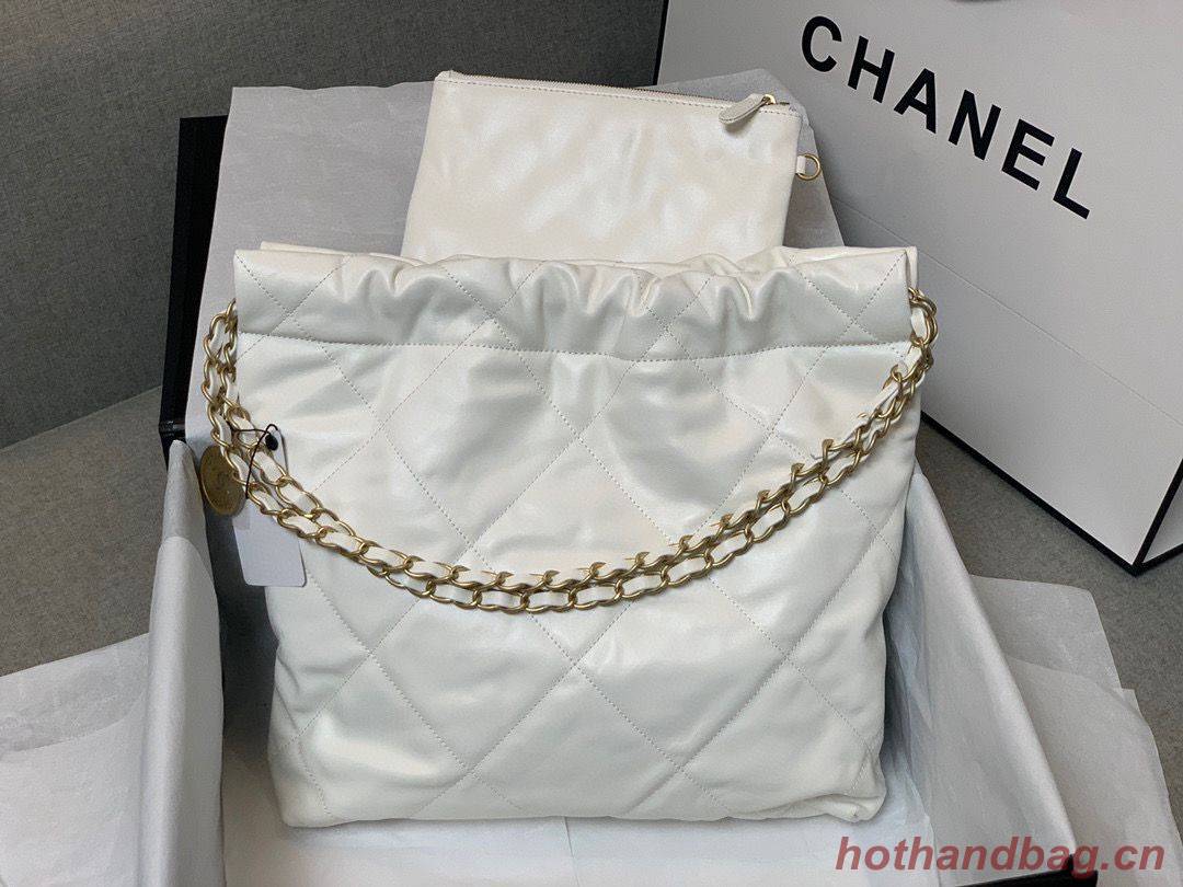 Chanel Calf leather shopping bag AS3261 White Chanel Calf leather shopping bag AS3261 White