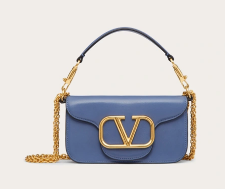 VALENTINO GARAVANI MINI LOCO Calf leather Shoulder Bag 1W2B0K blue VALENTINO GARAVANI MINI LOCO Calf leather Shoulder Bag 1W2B0K blue