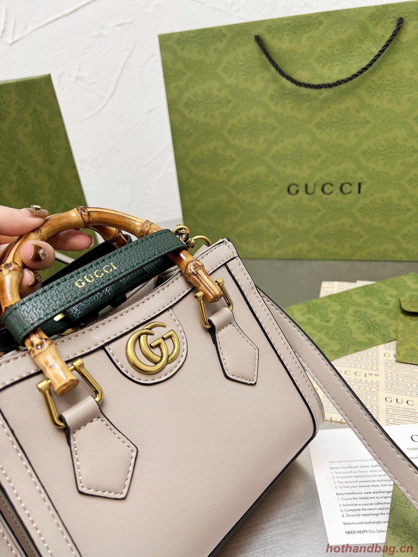 Gucci Diana Bamboo Handle Tote Bag 655658 Offwhite Gucci Diana Bamboo Handle Tote Bag 655658 Offwhite