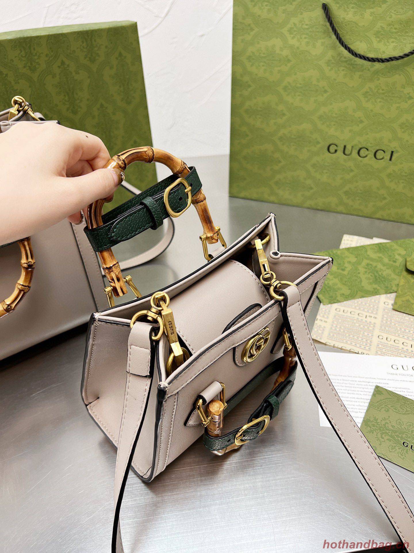 Gucci Diana Bamboo Handle Tote Bag 655658 Offwhite Gucci Diana Bamboo Handle Tote Bag 655658 Offwhite