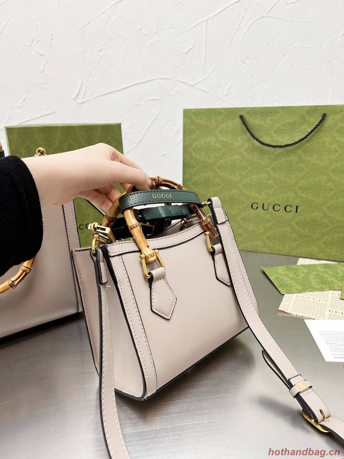 Gucci Diana Bamboo Handle Tote Bag 655658 Offwhite Gucci Diana Bamboo Handle Tote Bag 655658 Offwhite