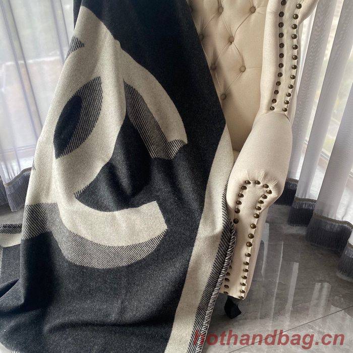 CHANEL Merino Wool Cashmere CC Throw Blanket CHB00005 CHANEL Merino Wool Cashmere CC Throw Blanket CHB00005