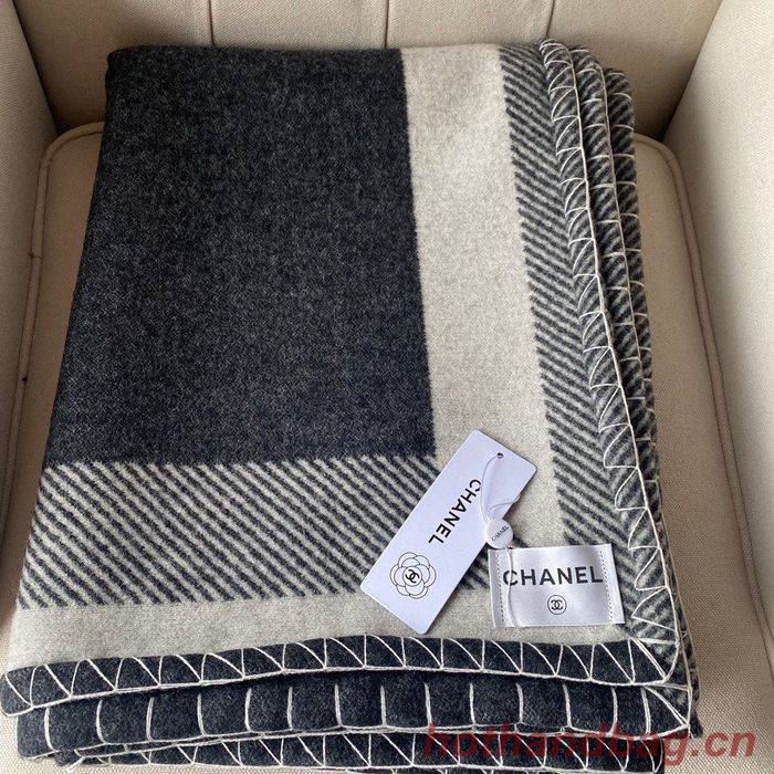 CHANEL Merino Wool Cashmere CC Throw Blanket CHB00005 CHANEL Merino Wool Cashmere CC Throw Blanket CHB00005