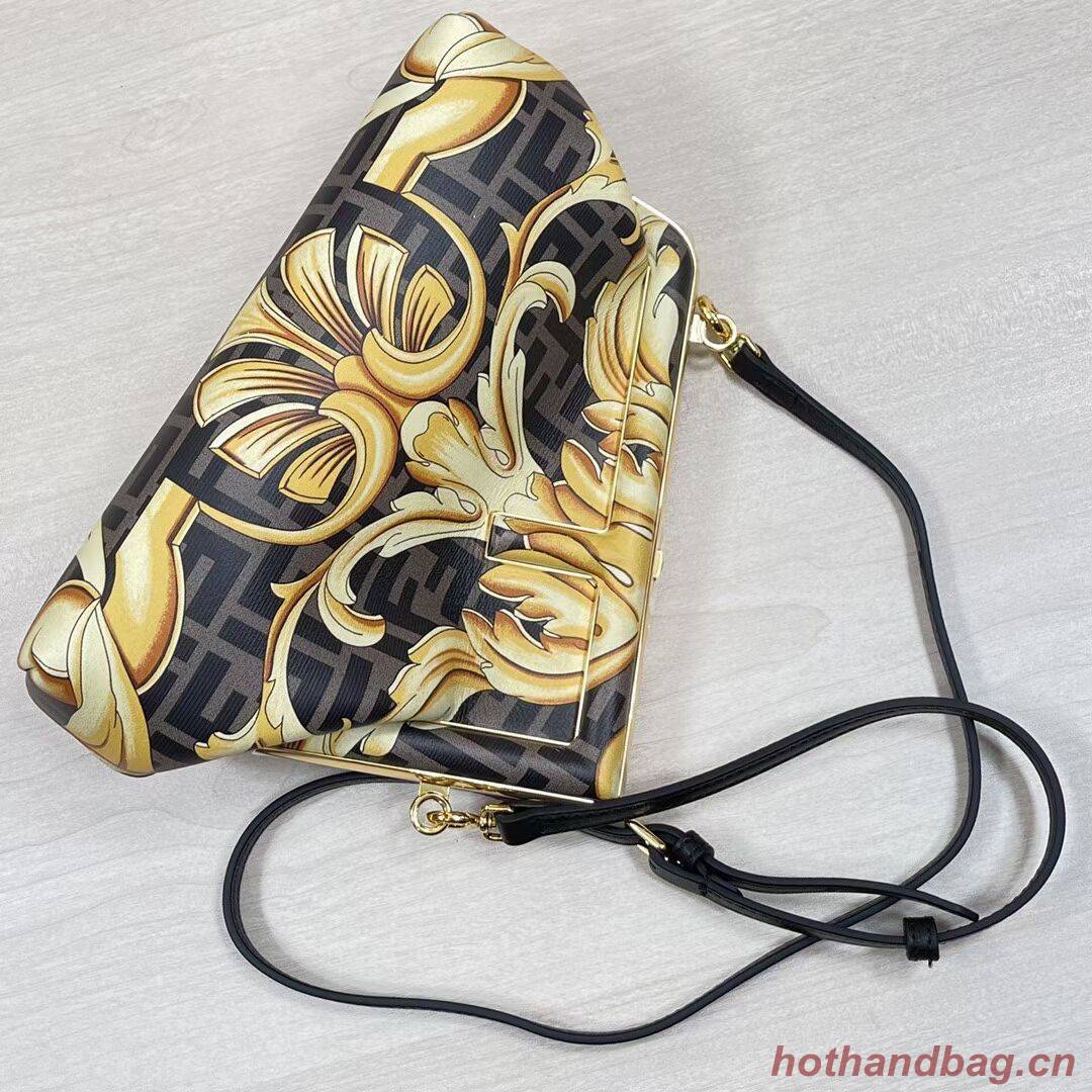 Fendi First Small Fendace Black silk charm 8BP129A Fendi First Small Fendace Black silk charm 8BP129A