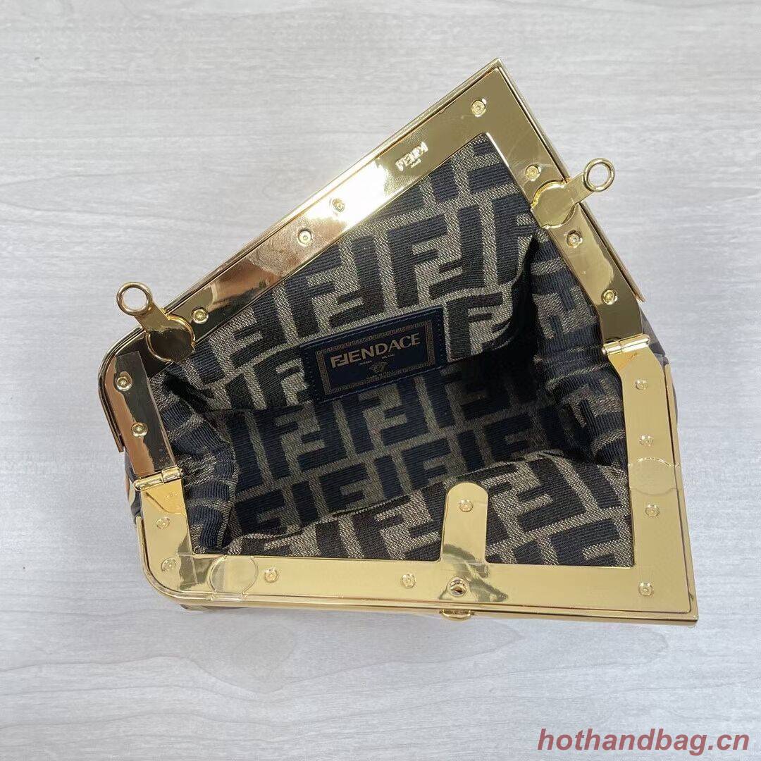 Fendi First Small Fendace Black silk charm 8BP129A Fendi First Small Fendace Black silk charm 8BP129A