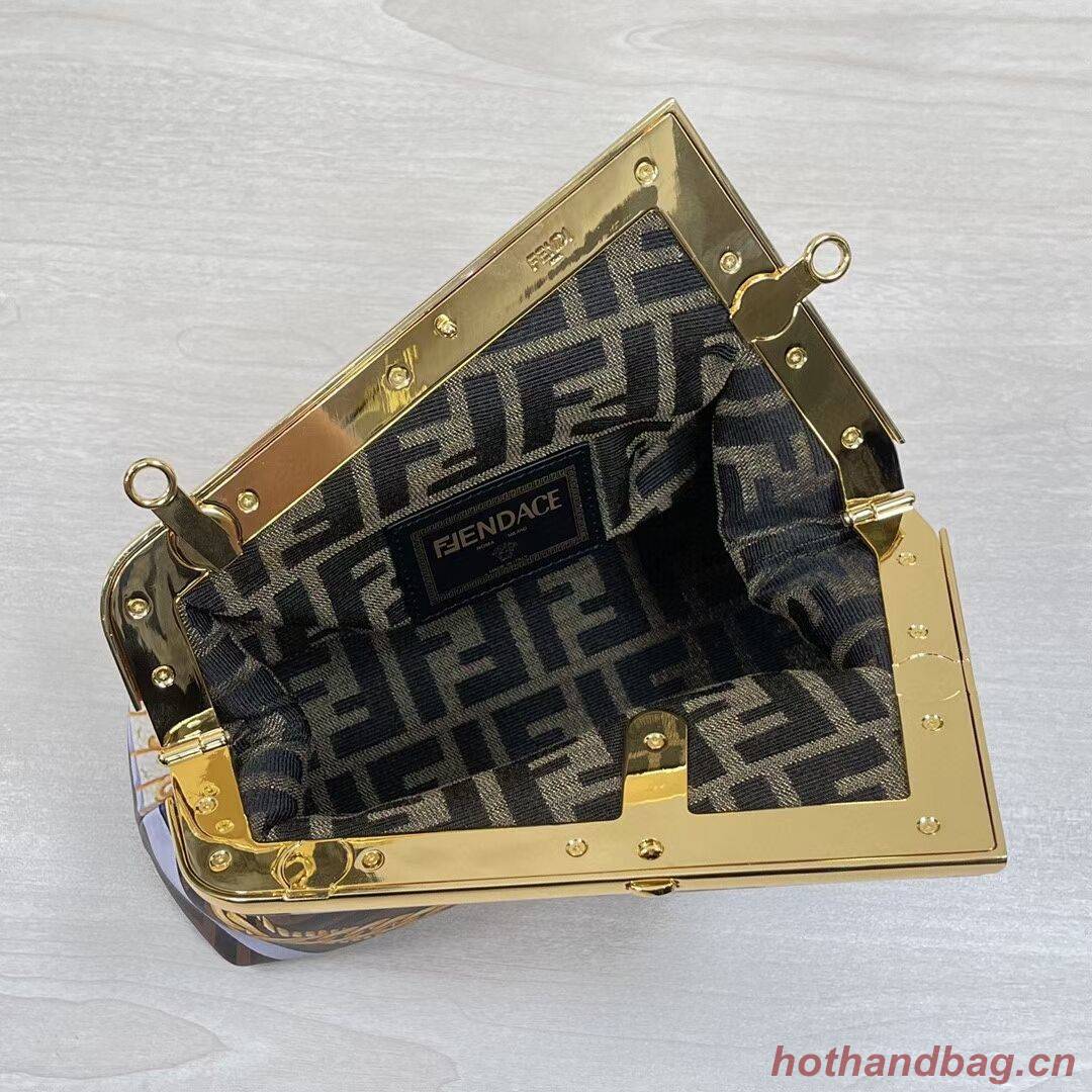 Fendi First Small Fendace bag in multicolor silk print 8BP129A Fendi First Small Fendace bag in multicolor silk print 8BP129A