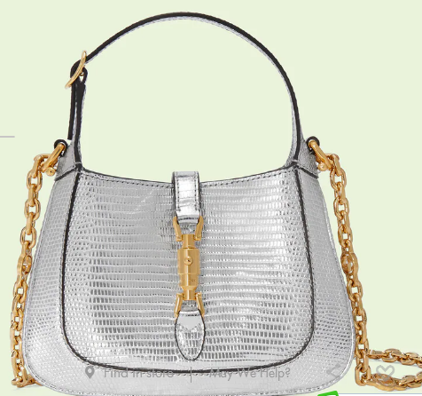 Gucci Jackie 1961 lizard mini bag 675799 Silver Gucci Jackie 1961 lizard mini bag 675799 Silver
