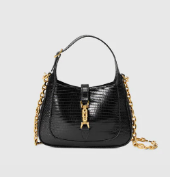 Gucci Jackie 1961 lizard mini bag 675799 black Gucci Jackie 1961 lizard mini bag 675799 black