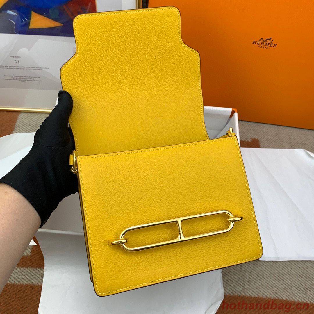 Hermes Roulis 19cm Evercolor 9D H9003 Yellow Gold Hermes Roulis 19cm Evercolor 9D H9003 Yellow Gold