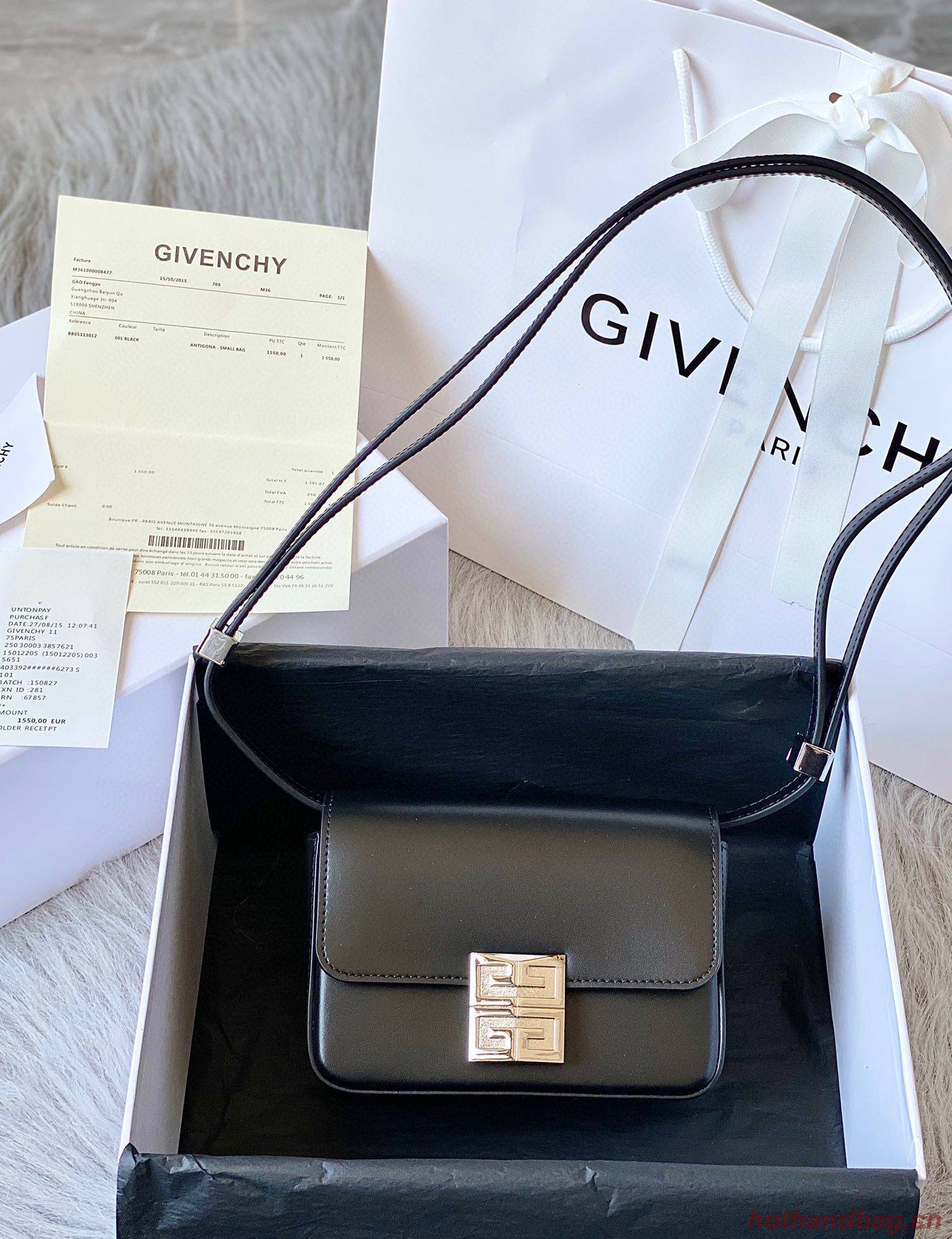 GIVENCHY Original Leather Shoulder Bag 1863 Black GIVENCHY Original Leather Shoulder Bag 1863 Black