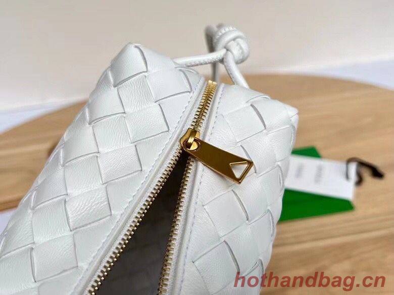 Bottega Veneta Medium intrecciato leather cross-body bag 680256 White Bottega Veneta Medium intrecciato leather cross-body bag 680256 White