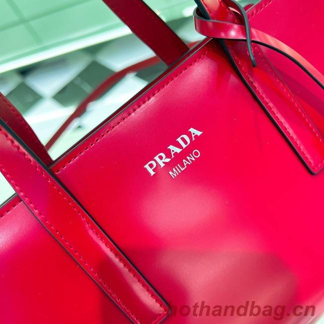 Prada Re-Edition 1995 brushed-leather small shoulder bag 1BA357 red