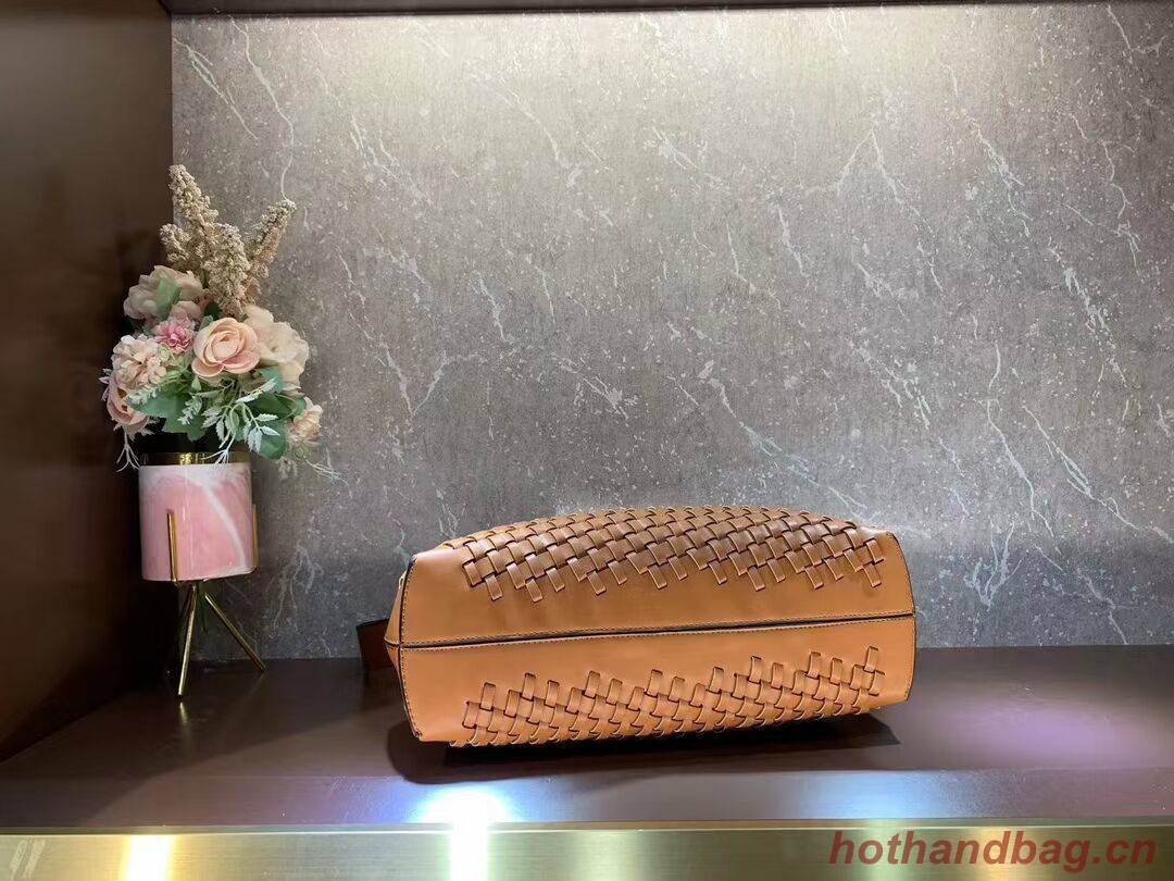 FENDI FIRST MEDIUM Mint leather interlace bag 8BP127AB brown FENDI FIRST MEDIUM Mint leather interlace bag 8BP127AB brown