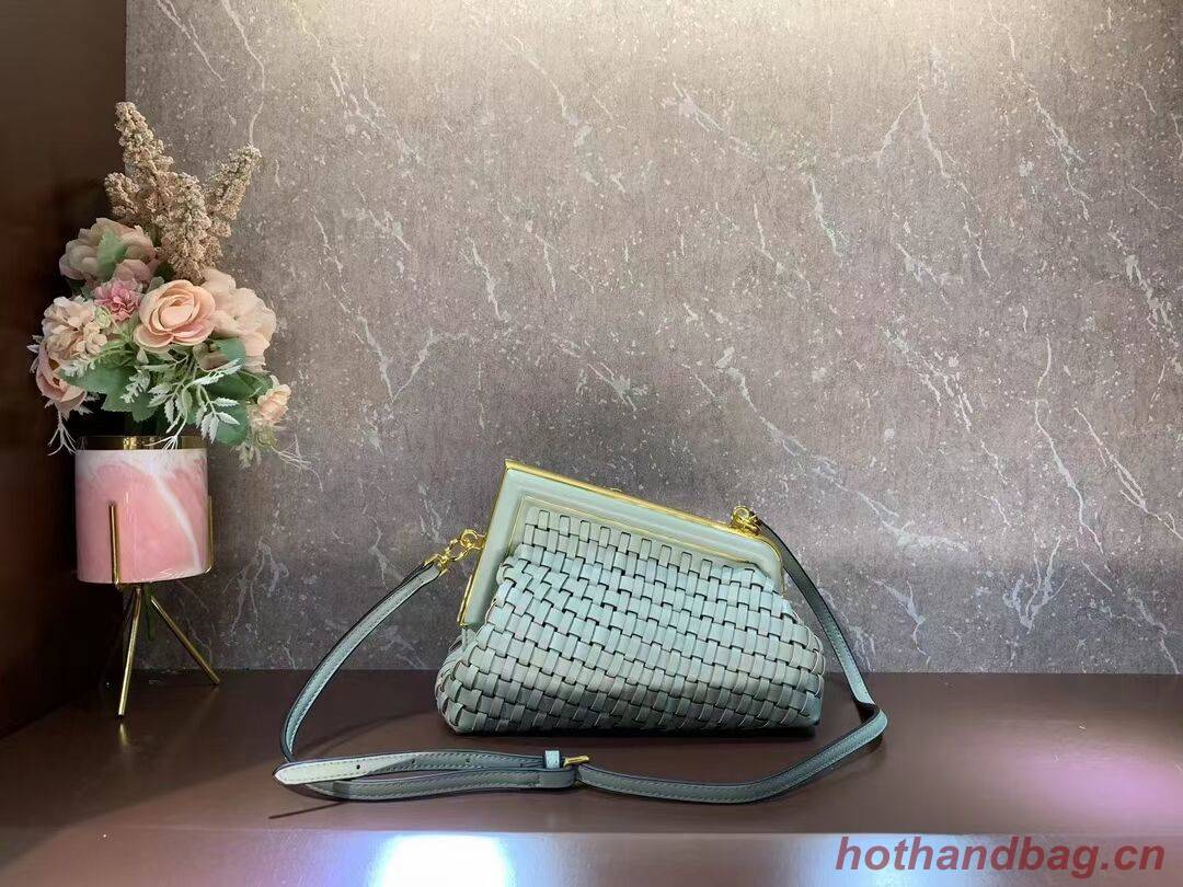 Fendi First Small Mint green leather interlace bag 8BP129A green Fendi First Small Mint green leather interlace bag 8BP129A green