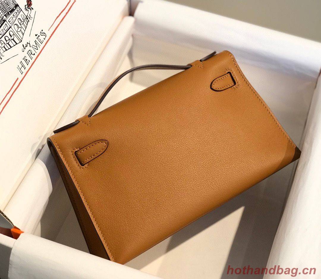 Hermes original swift leather mini Kelly K22CM H23560 Brown Hermes original swift leather mini Kelly K22CM H23560 Brown