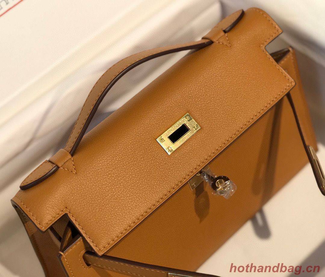 Hermes original swift leather mini Kelly K22CM H23560 Brown Hermes original swift leather mini Kelly K22CM H23560 Brown