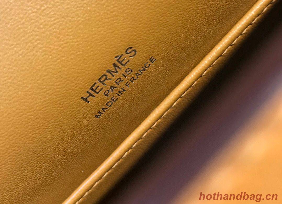 Hermes original swift leather mini Kelly K22CM H23560 Brown Hermes original swift leather mini Kelly K22CM H23560 Brown