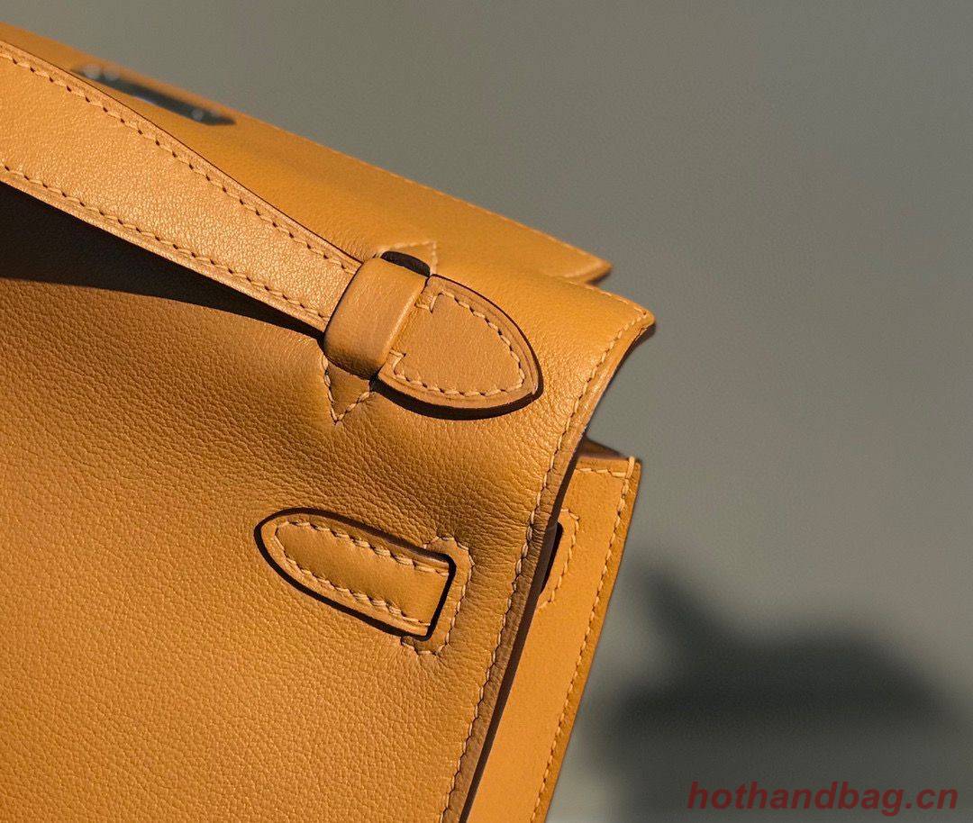 Hermes original swift leather mini Kelly K22CM H23560 Brown Hermes original swift leather mini Kelly K22CM H23560 Brown