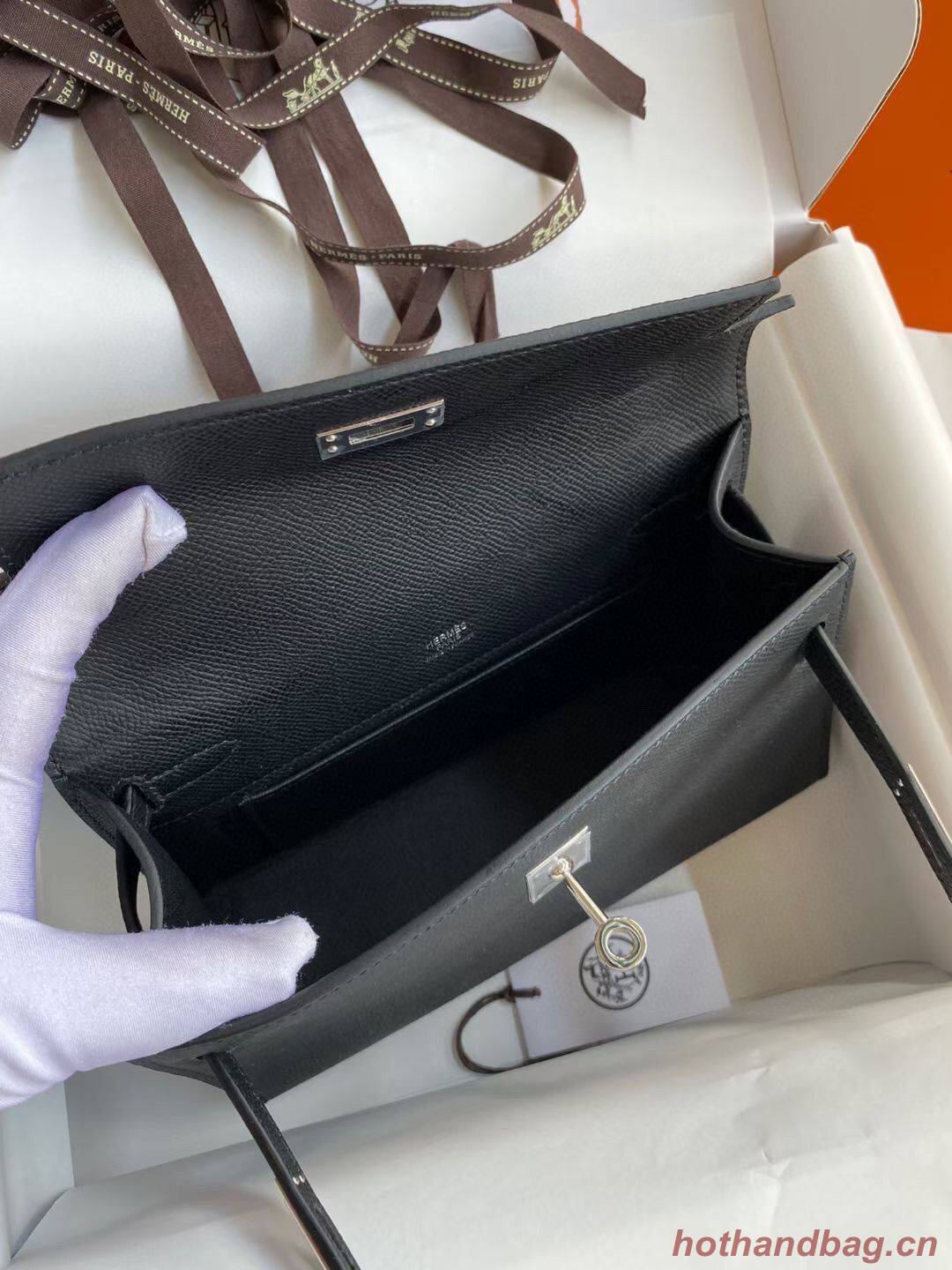 Hermes Kelly 22cm Tote Bag Original Leather KL22 Black Hermes Kelly 22cm Tote Bag Original Leather KL22 Black
