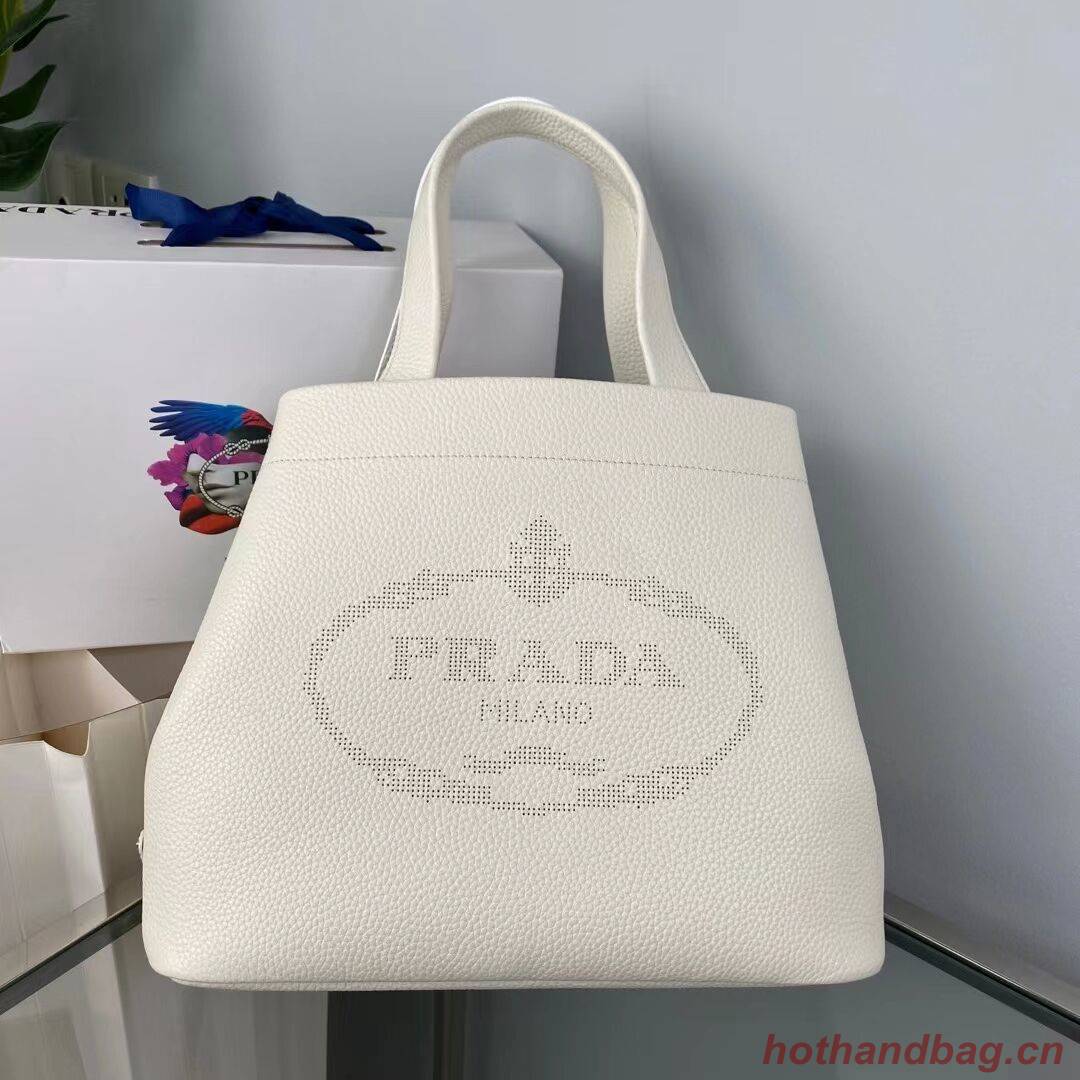 Prada leather tote bag 1AG833 white Prada leather tote bag 1AG833 white