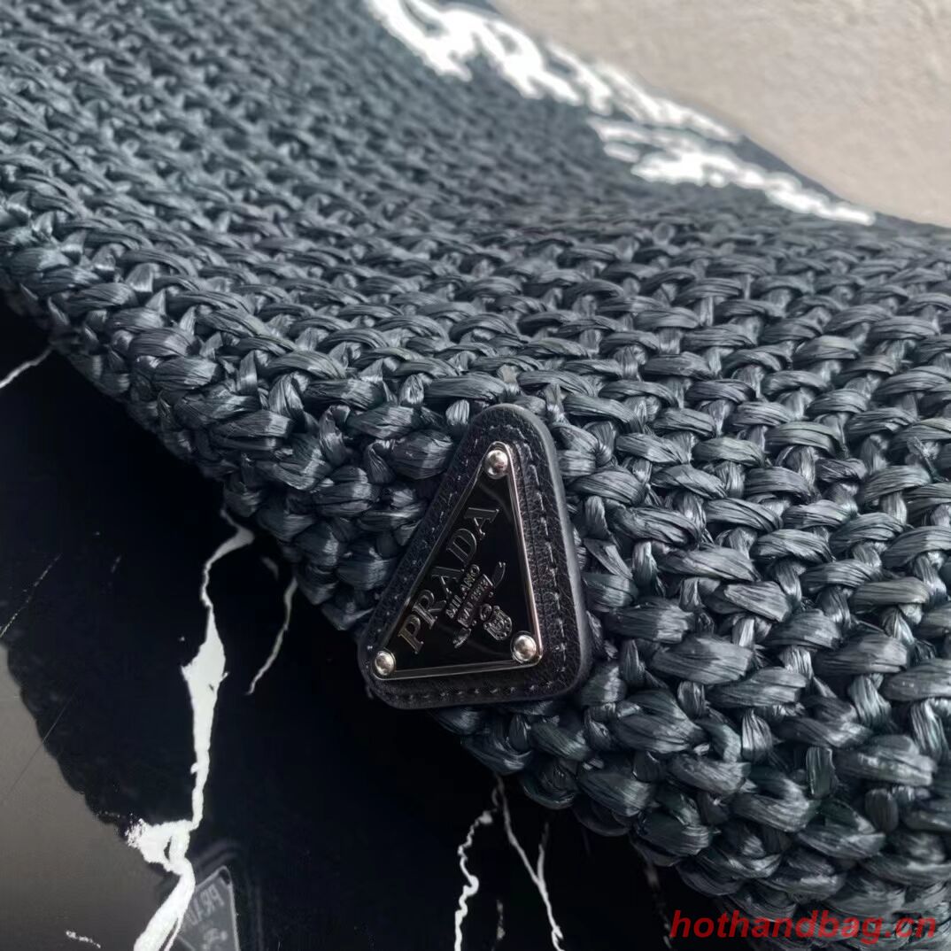 Prada Raffia tote bag 1NE229 black Prada Raffia tote bag 1NE229 black