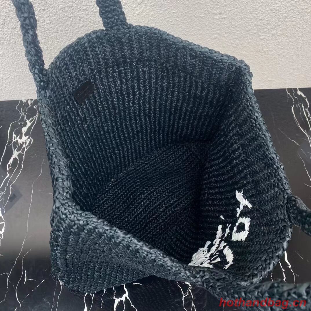 Prada Raffia tote bag 1NE229 black Prada Raffia tote bag 1NE229 black