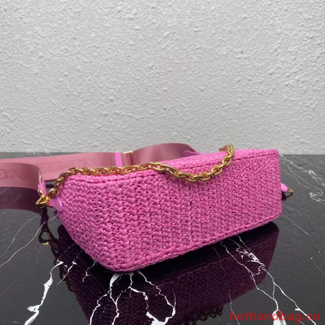 Prada Re-Edition 2005 raffia bag 1BH204 pink Prada Re-Edition 2005 raffia bag 1BH204 pink