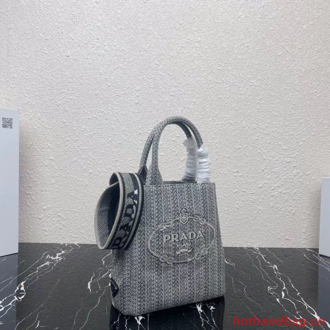 Prada SMALL SHOPPING BAG 1AV333 Black&grey Prada SMALL SHOPPING BAG 1AV333 Black&grey