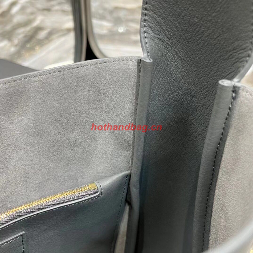 SAINT LAUREN LE 5 A 7 SOFT SMALL HOBO BAG IN SMOOTH LEATHER 713938 gray SAINT LAUREN LE 5 A 7 SOFT SMALL HOBO BAG IN SMOOTH LEATHER 713938 gray