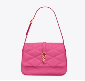 SAINT LAUREN LE 57 HOBO SHOULDER BAG IN QUILTED LAMBSKIN 698567 LIPSTICK FUCHSIA SAINT LAUREN LE 57 HOBO SHOULDER BAG IN QUILTED LAMBSKIN 698567 LIPSTICK FUCHSIA
