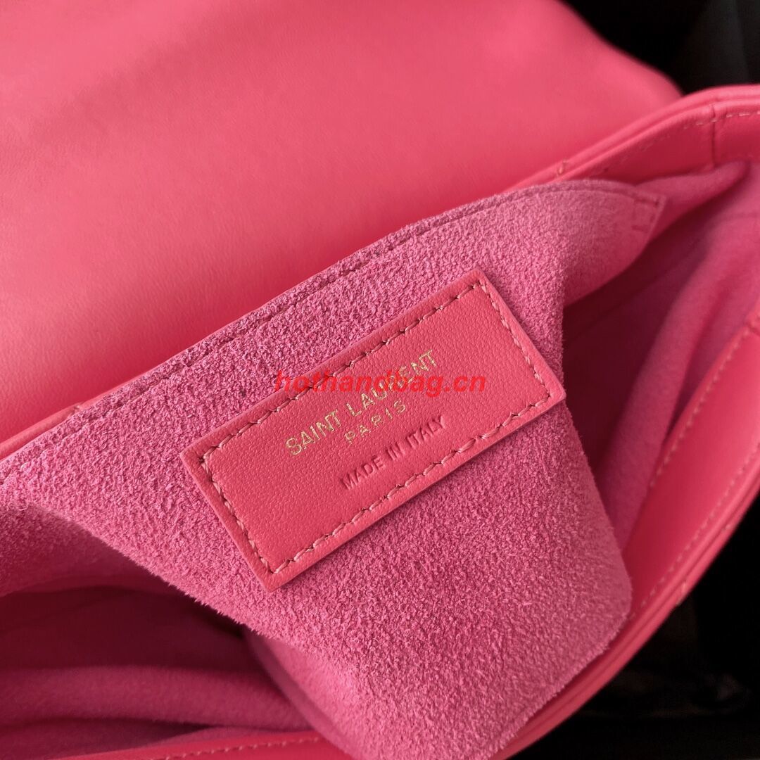 SAINT LAUREN LE 57 HOBO SHOULDER BAG IN QUILTED LAMBSKIN 698567 LIPSTICK FUCHSIA SAINT LAUREN LE 57 HOBO SHOULDER BAG IN QUILTED LAMBSKIN 698567 LIPSTICK FUCHSIA