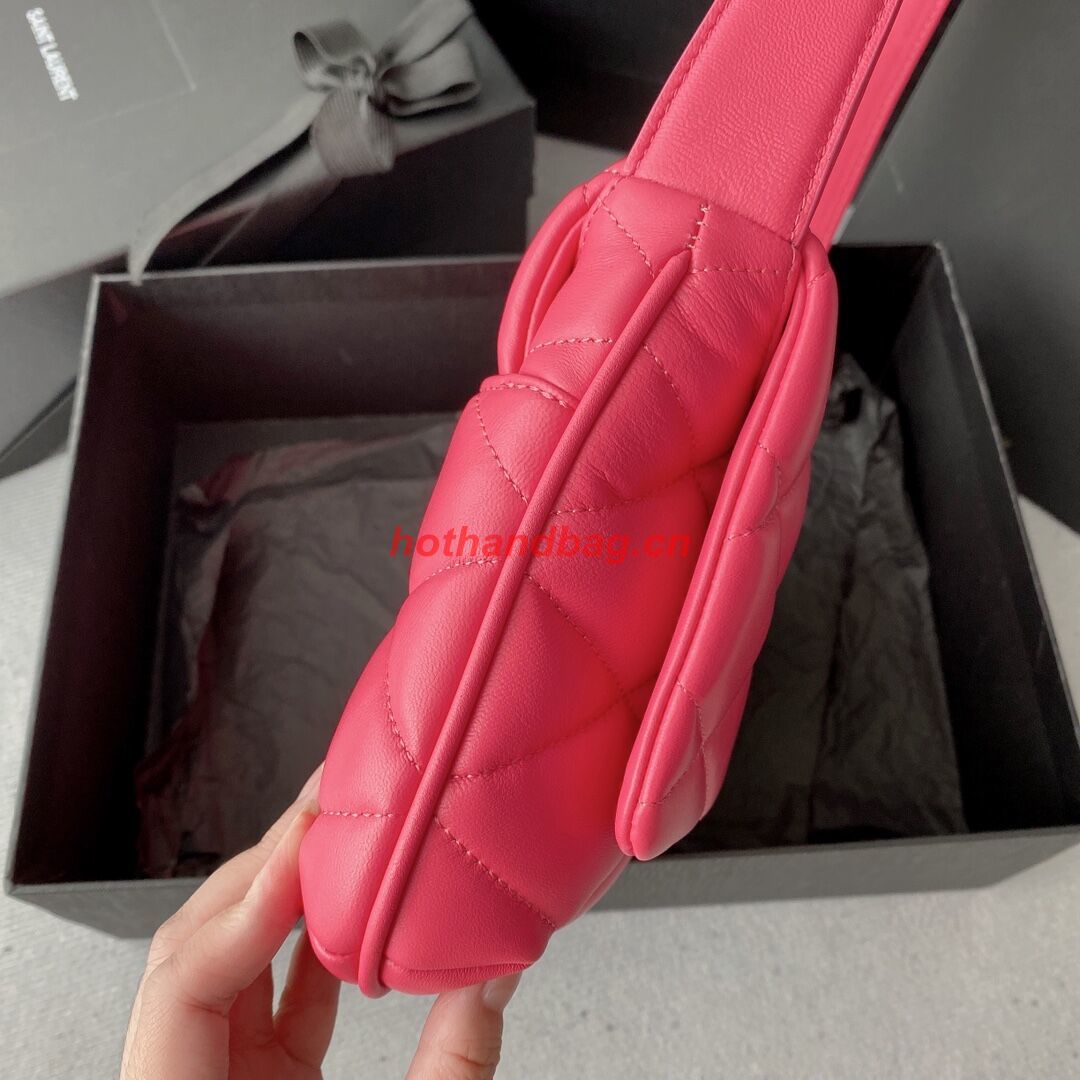SAINT LAUREN LE 57 HOBO SHOULDER BAG IN QUILTED LAMBSKIN 698567 LIPSTICK FUCHSIA SAINT LAUREN LE 57 HOBO SHOULDER BAG IN QUILTED LAMBSKIN 698567 LIPSTICK FUCHSIA