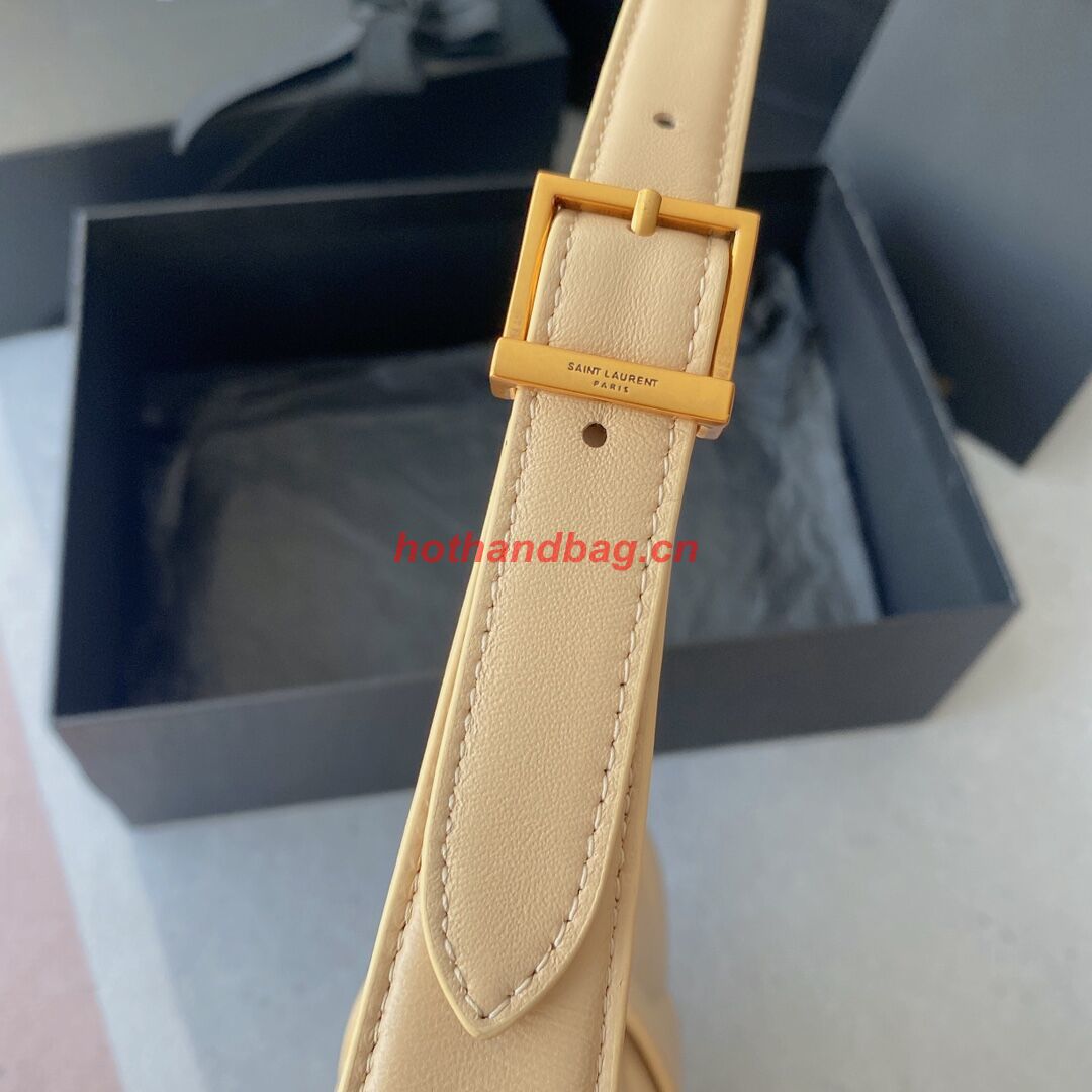 SAINT LAUREN LE 57 HOBO SHOULDER BAG IN QUILTED LAMBSKIN 698567 apricot SAINT LAUREN LE 57 HOBO SHOULDER BAG IN QUILTED LAMBSKIN 698567 apricot