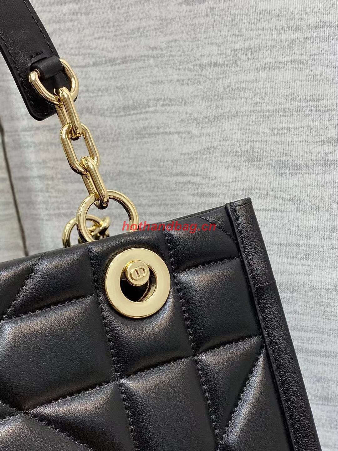 SMALL DIOR ESSENTIAL TOTE BAG Hazelnut Archicannage Calfskin M87211 BLACK SMALL DIOR ESSENTIAL TOTE BAG Hazelnut Archicannage Calfskin M87211 BLACK