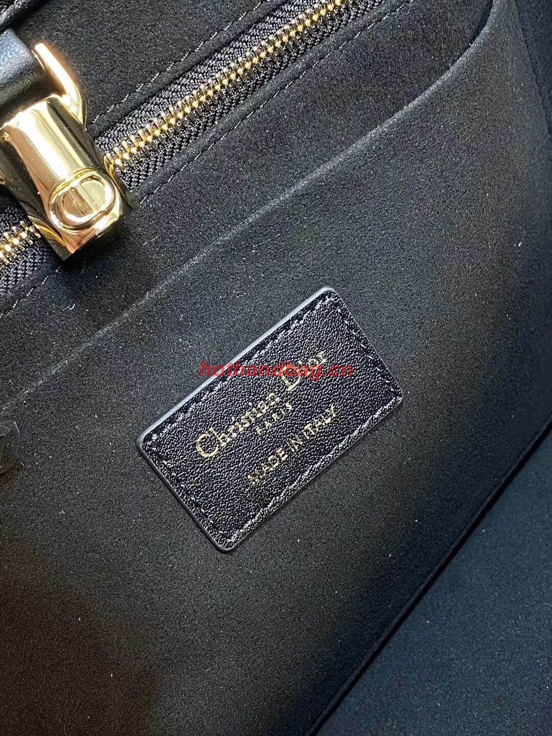 SMALL DIOR ESSENTIAL TOTE BAG Hazelnut Archicannage Calfskin M87211 BLACK SMALL DIOR ESSENTIAL TOTE BAG Hazelnut Archicannage Calfskin M87211 BLACK