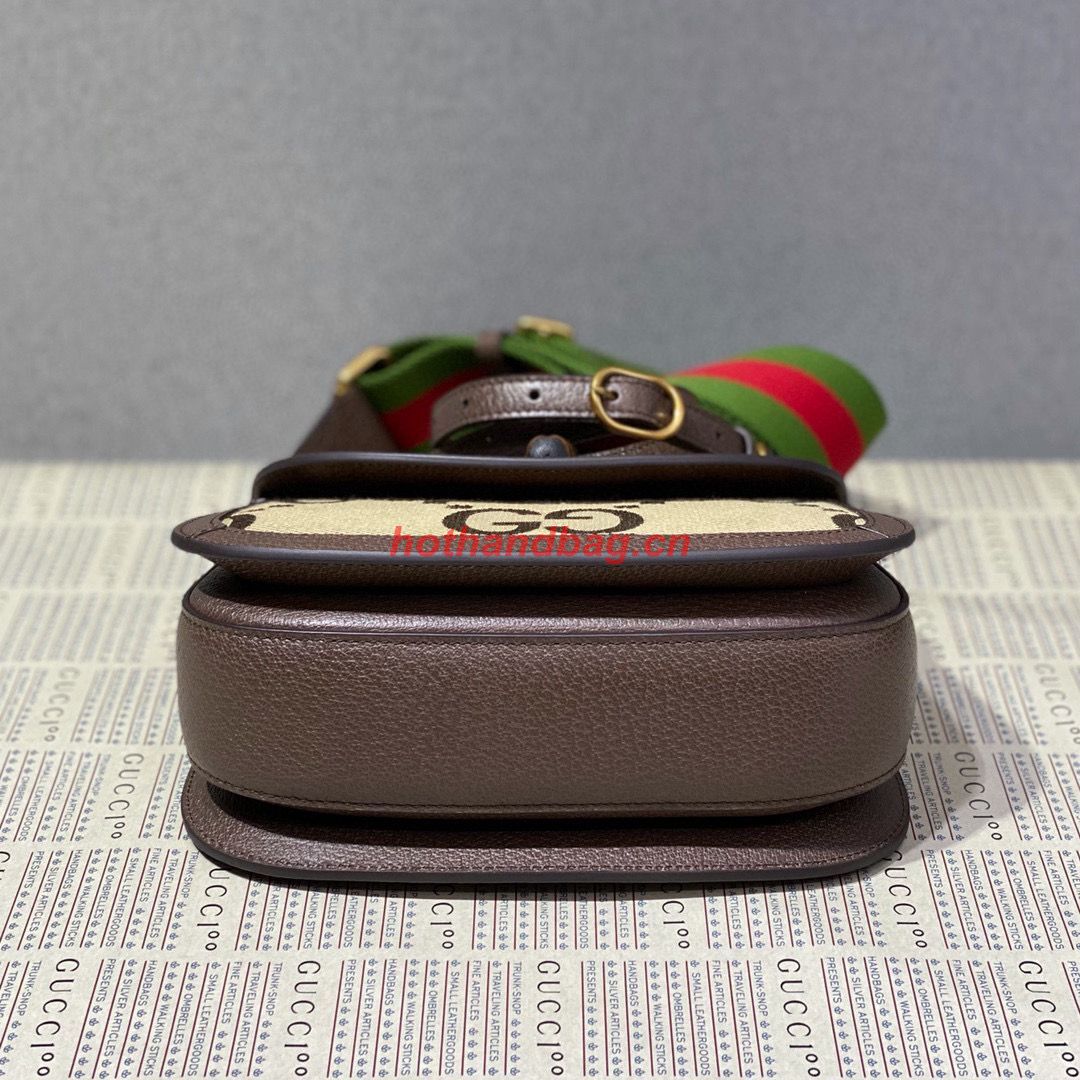 Gucci Bamboo 1947 Jumbo Small GG Top Handle Bag 675797 Brown Gucci Bamboo 1947 Jumbo Small GG Top Handle Bag 675797 Brown