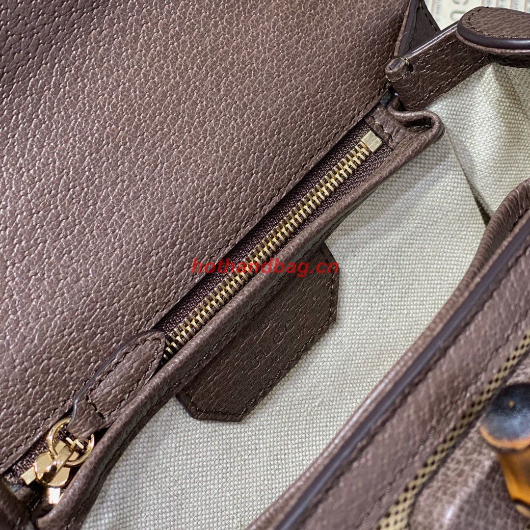 Gucci Bamboo 1947 Jumbo Small GG Top Handle Bag 675797 Brown Gucci Bamboo 1947 Jumbo Small GG Top Handle Bag 675797 Brown