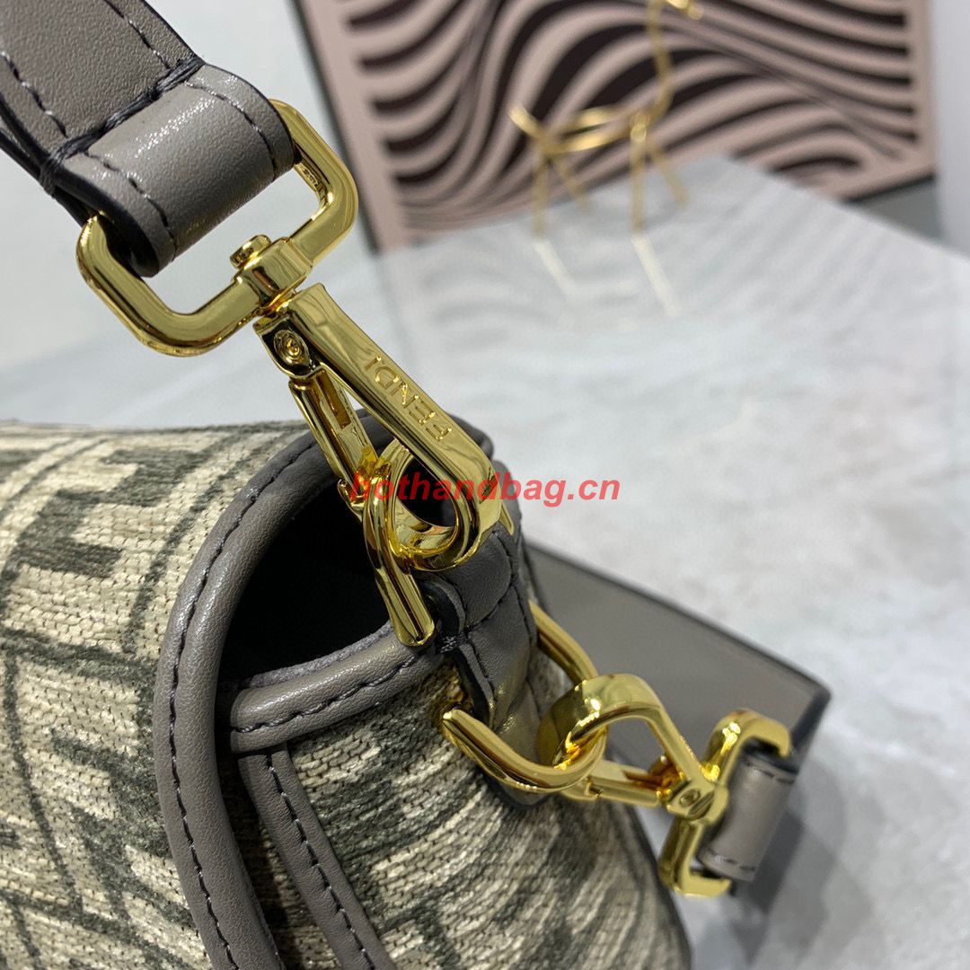 Fendi Baguette Dove gray FF tapestry fabric bag 8BS010B Fendi Baguette Dove gray FF tapestry fabric bag 8BS010B