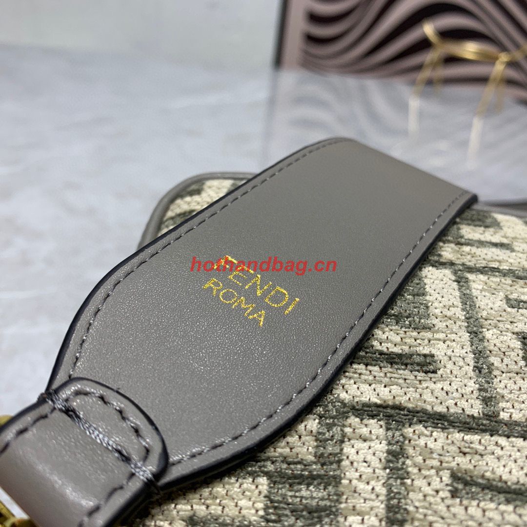 Fendi Baguette Dove gray FF tapestry fabric bag 8BS010B Fendi Baguette Dove gray FF tapestry fabric bag 8BS010B