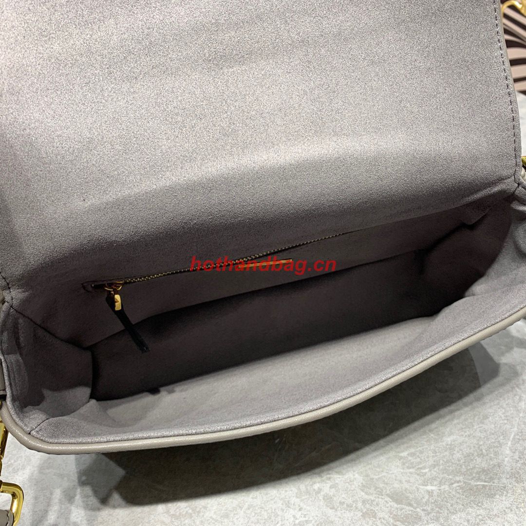 Fendi Baguette Dove gray FF tapestry fabric bag 8BS010B Fendi Baguette Dove gray FF tapestry fabric bag 8BS010B