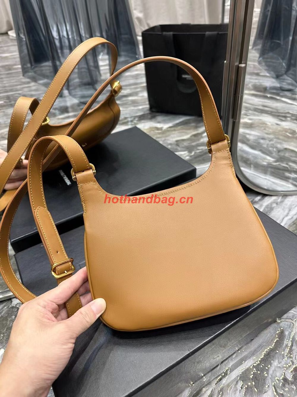 SAINT LAUREN KAIA SMALL SATCHEL IN SMOOTH LEATHER Y662242 brown SAINT LAUREN KAIA SMALL SATCHEL IN SMOOTH LEATHER Y662242 brown