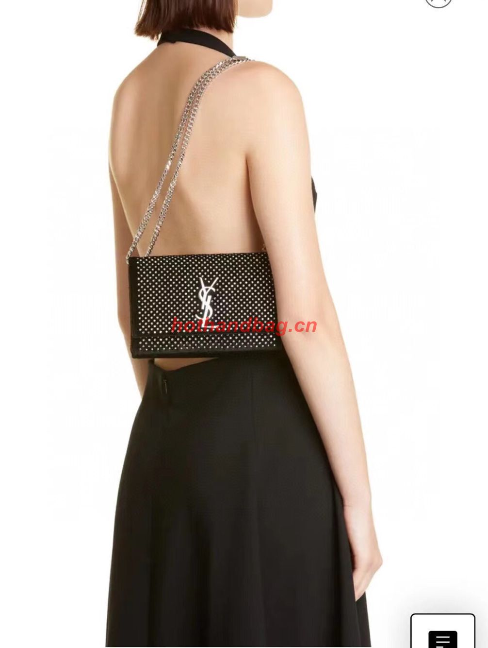 SAINT LAUREN KATE SMALL CHAIN BAG Y769330 BLACK SAINT LAUREN KATE SMALL CHAIN BAG Y769330 BLACK