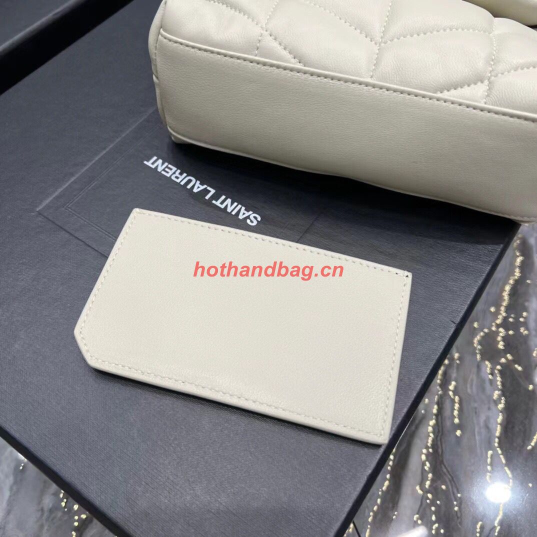 SAINT LAUREN PUFFER SMALL POUCH IN QUILTED LAMBSKIN 6508801 ANTIQUE VINTAGE&silver SAINT LAUREN PUFFER SMALL POUCH IN QUILTED LAMBSKIN 6508801 ANTIQUE VINTAGE&silver