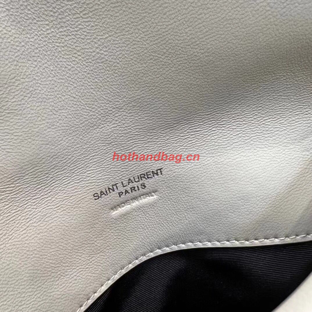 SAINT LAUREN PUFFER SMALL POUCH IN QUILTED LAMBSKIN 6508801 ANTIQUE VINTAGE&silver SAINT LAUREN PUFFER SMALL POUCH IN QUILTED LAMBSKIN 6508801 ANTIQUE VINTAGE&silver