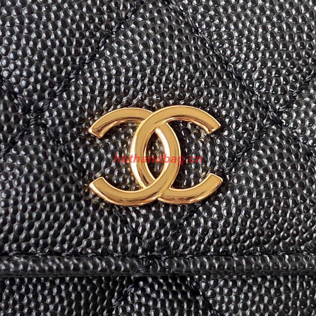 Chanel Original Caviar Leather Mini Clutch with Chain Bag AP3008 Black Chanel Original Caviar Leather Mini Clutch with Chain Bag AP3008 Black